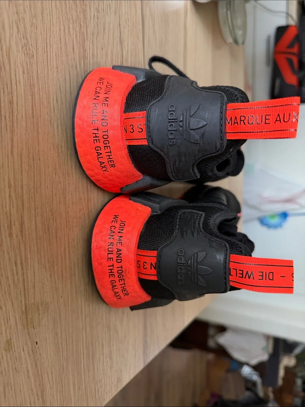Adidas Star Wars Unisex Black Sneakers with Red Stripe